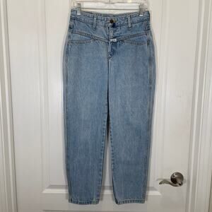 Vintage 90's Y2K Marithe Francois Girbaud Mom Jeans Acid Wash Tapered 7/8 (6) S